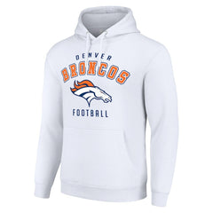 Denver Broncos Starter Unisex Logo Pullover Hoodie White