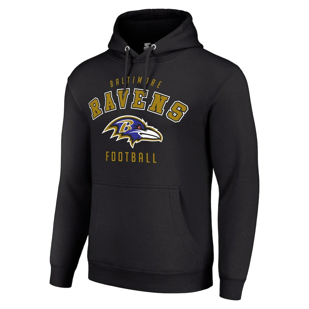 Baltimore Ravens Starter Unisex Logo Pullover Hoodie Black