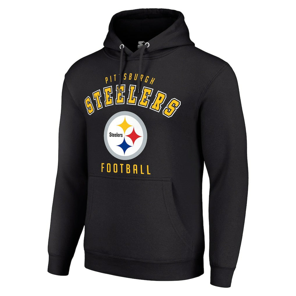 Pittsburgh Steelers Starter Unisex Logo Pullover Hoodie Black