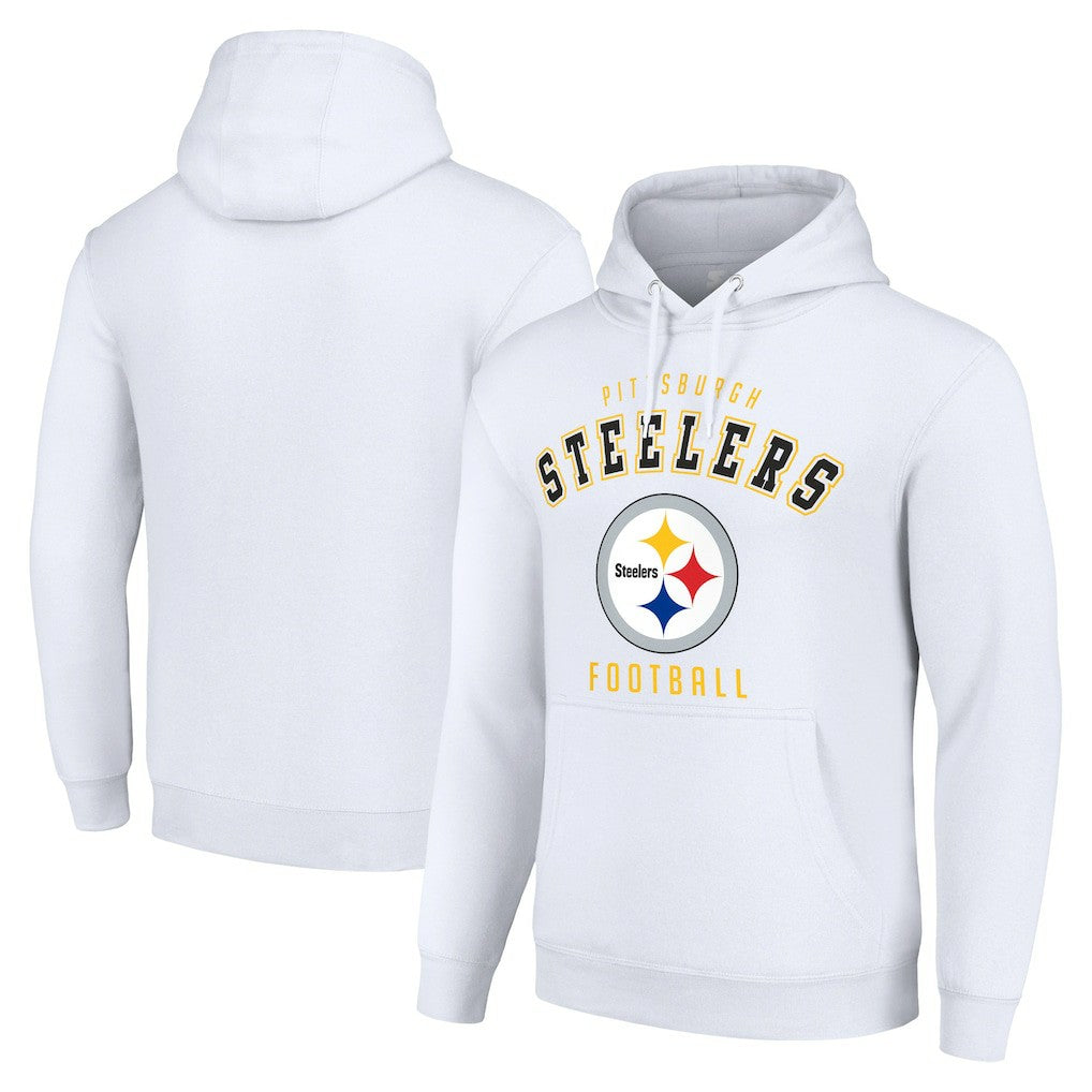 Pittsburgh Steelers Starter Unisex Logo Pullover Hoodie White