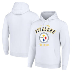 Pittsburgh Steelers Starter Unisex Logo Pullover Hoodie White