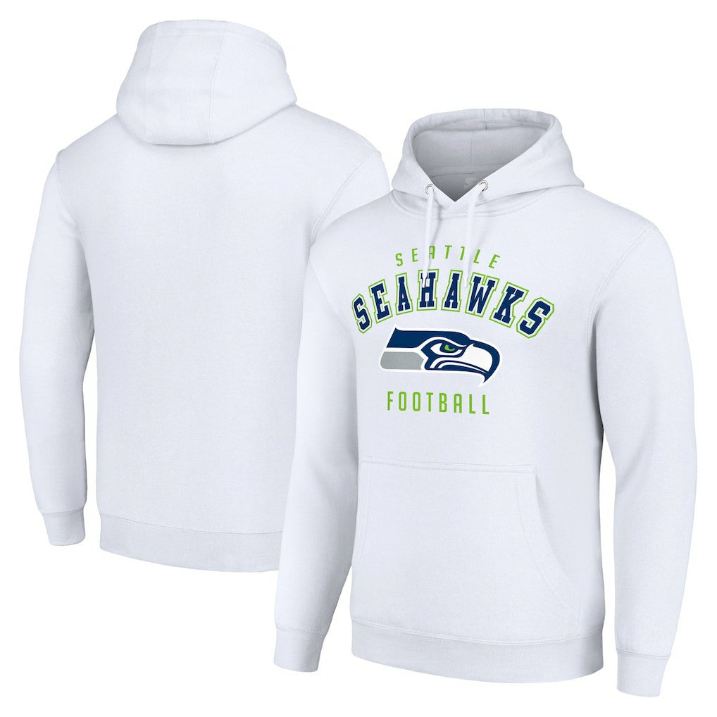 Seattle Seahawks Starter Unisex Logo Pullover Hoodie White
