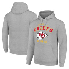 Kansas City Chiefs Starter Unisex Logo Pullover Hoodie Heather Gray