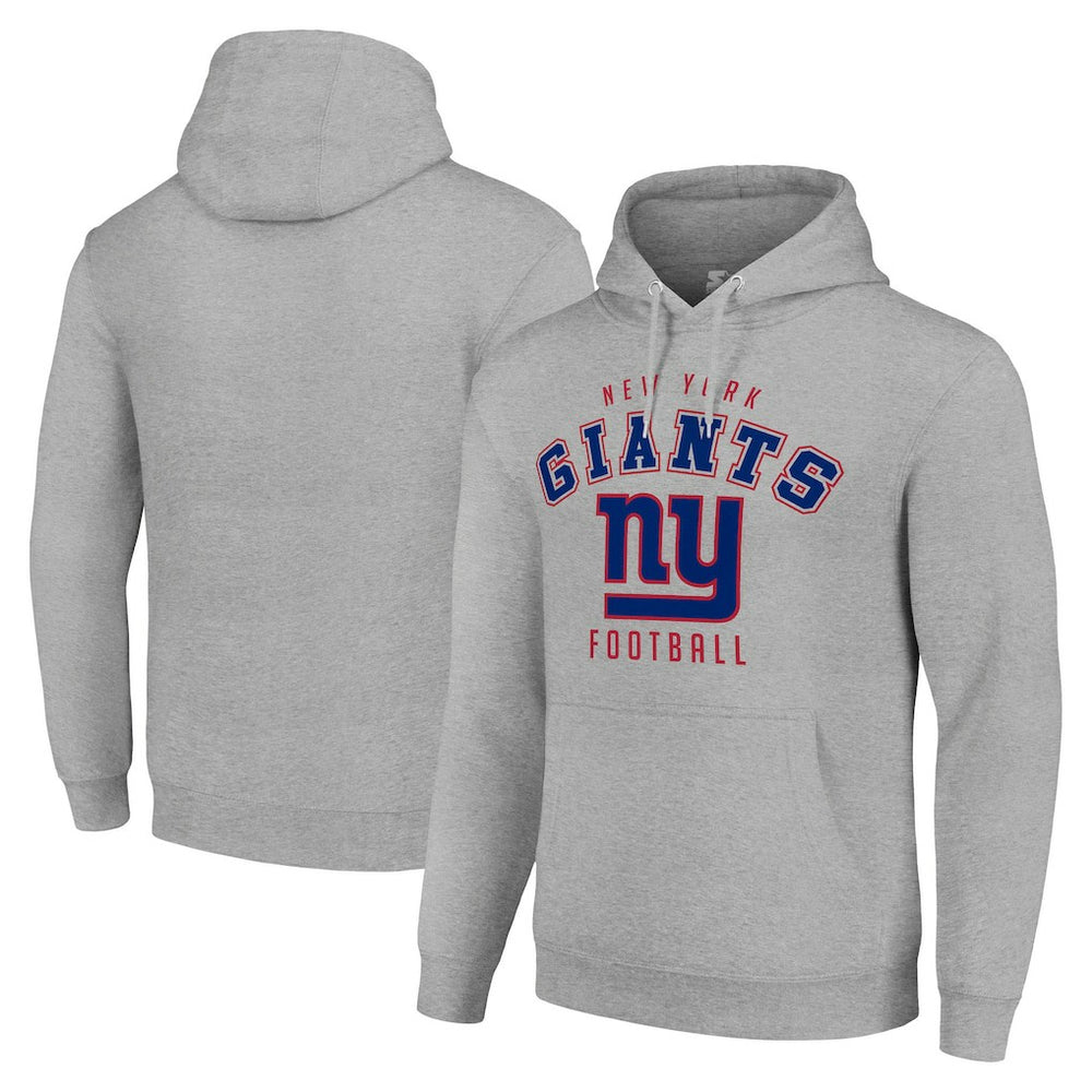 New York Giants Starter Unisex Logo Pullover Hoodie Heather Gray
