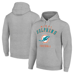 Miami Dolphins Starter Unisex Logo Pullover Hoodie Heather Gray