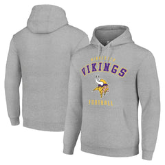 Minnesota Vikings Starter Unisex Logo Pullover Hoodie Heather Gray