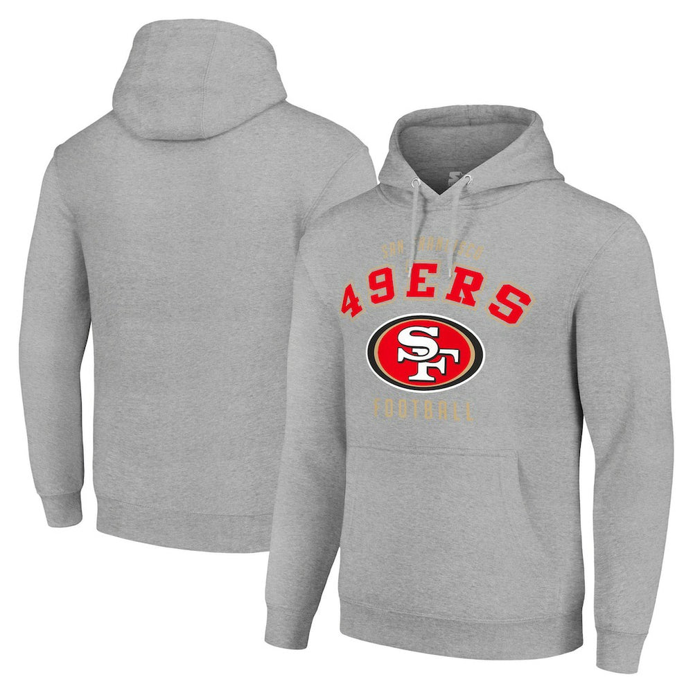 San Francisco 49ers Starter Unisex Logo Pullover Hoodie Heather Gray