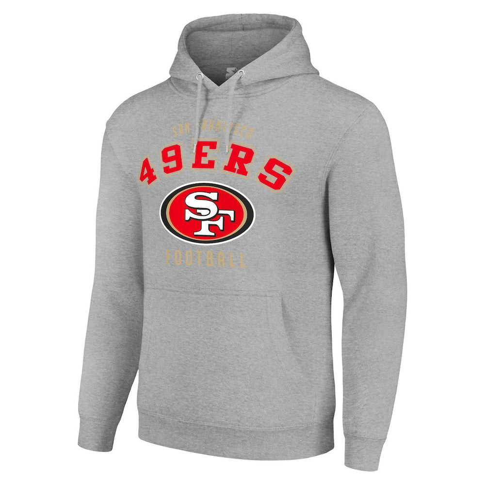 San Francisco 49ers Starter Unisex Logo Pullover Hoodie Heather Gray