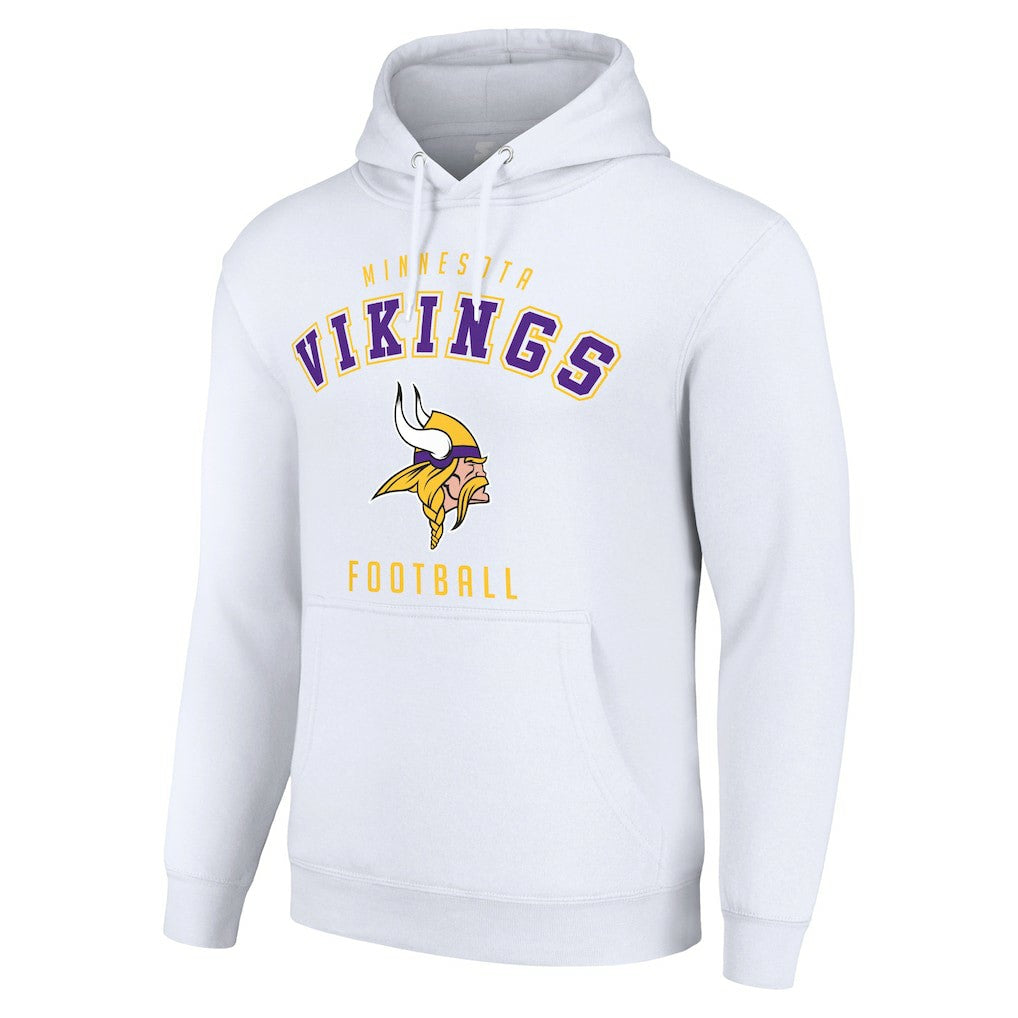 Minnesota Vikings Starter Unisex Logo Pullover Hoodie White