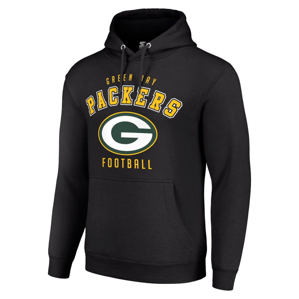 Green Bay Packers Starter Unisex Logo Pullover Hoodie Black