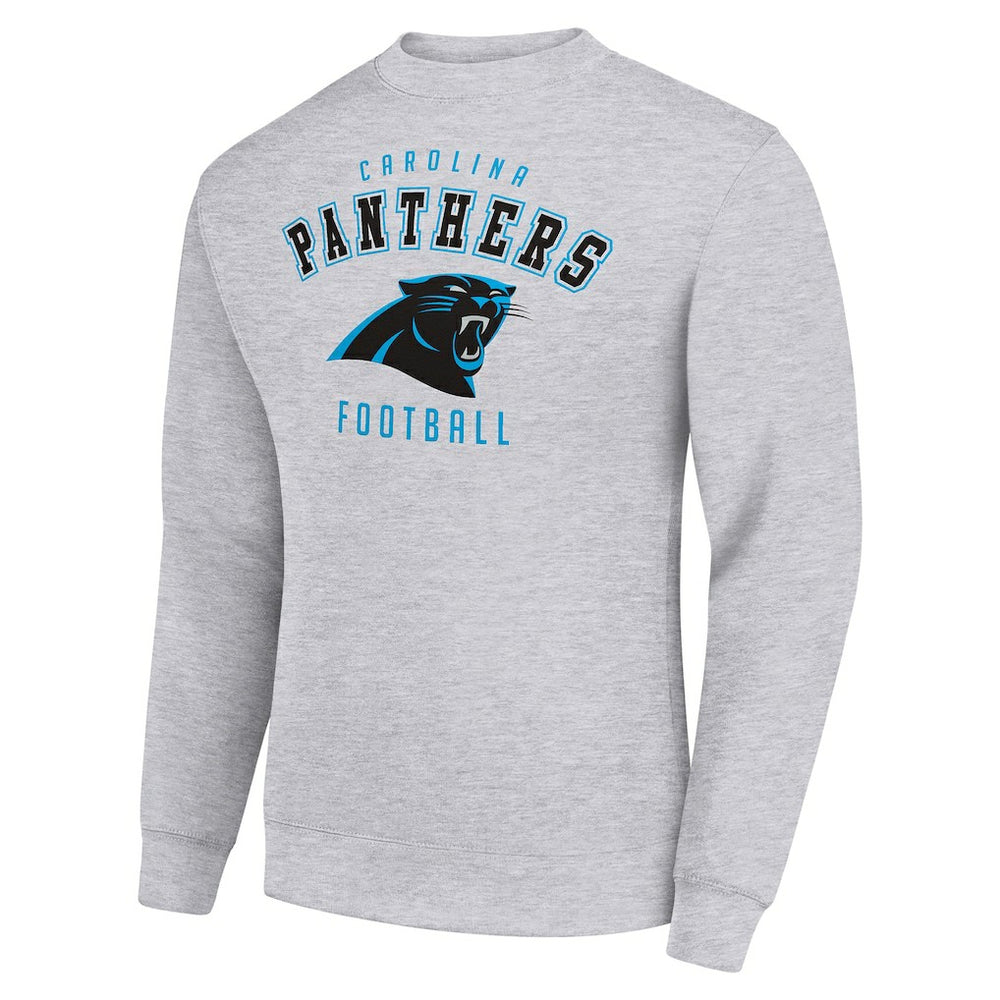 Carolina Panthers Starter Team Logo Pullover Sweatshirt Heather Gray