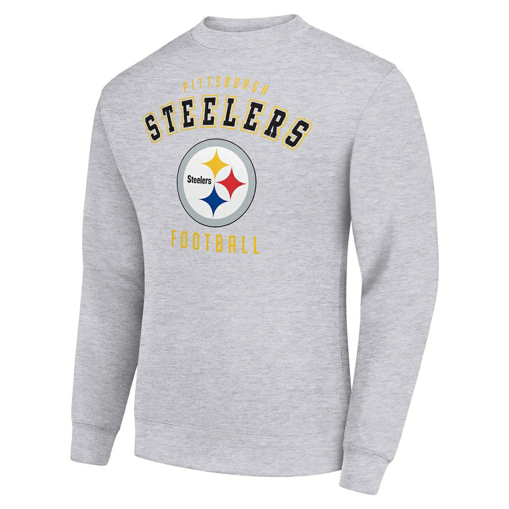 Pittsburgh Steelers Starter Team Logo Pullover Sweatshirt Heather Gray