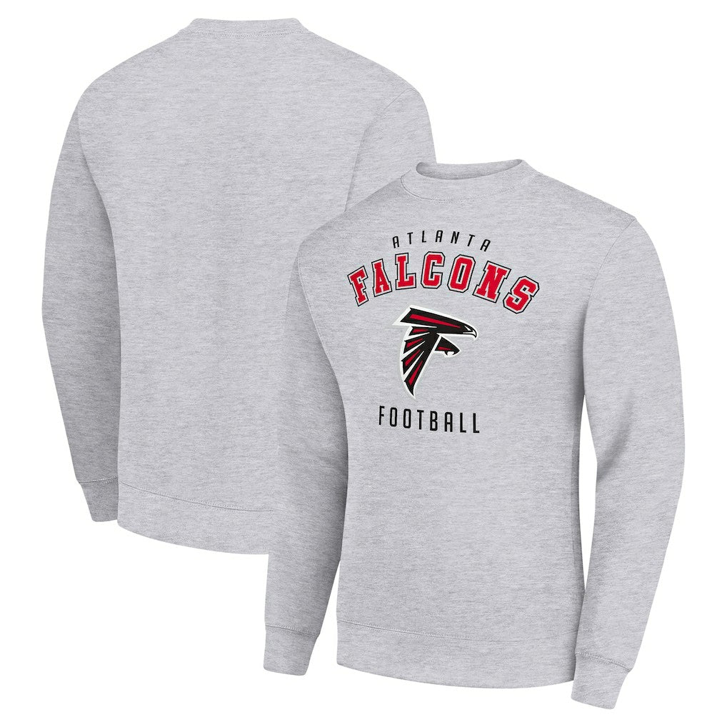 Atlanta Falcons Starter Team Logo Pullover Sweatshirt Heather Gray