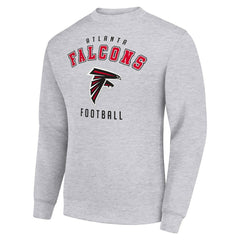 Atlanta Falcons Starter Team Logo Pullover Sweatshirt Heather Gray
