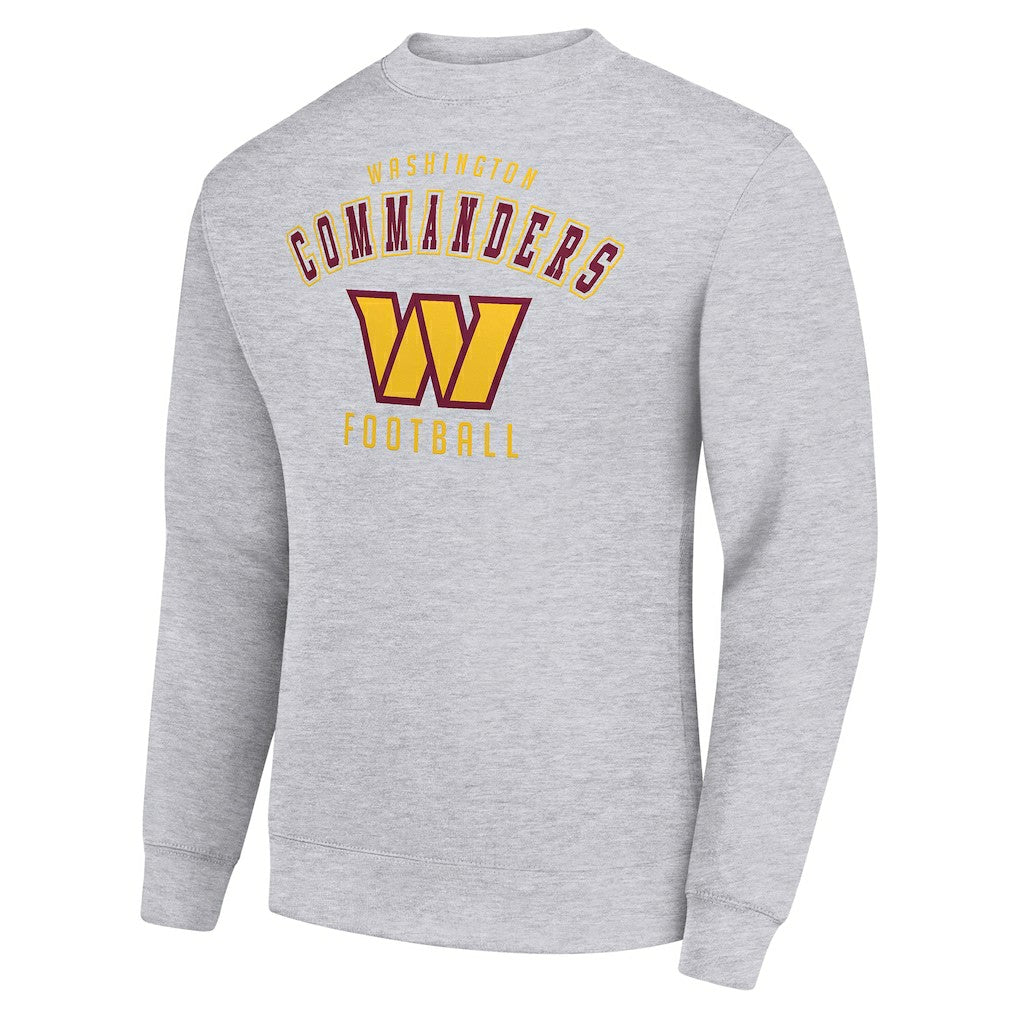 Washington Commanders Starter Team Logo Pullover Sweatshirt Heather Gray
