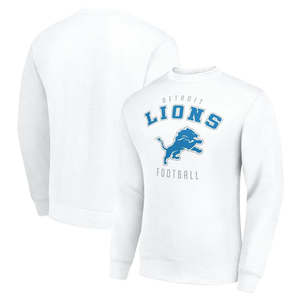 Detroit Lions Starter Team Logo Pullover Sweatshirt White