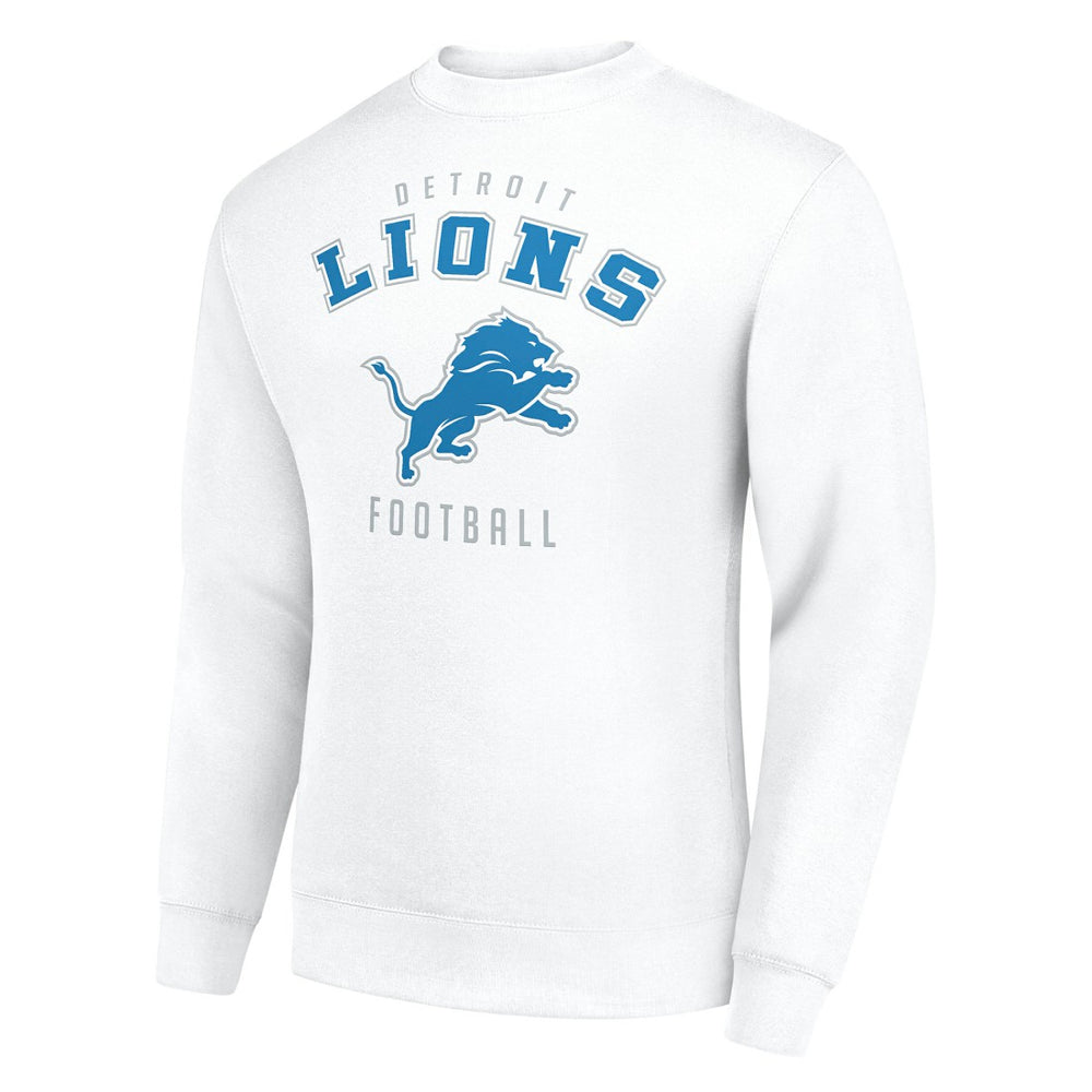 Detroit Lions Starter Team Logo Pullover Sweatshirt White