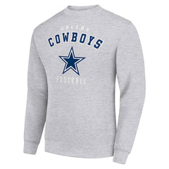 Dallas Cowboys Starter Team Logo Pullover Sweatshirt Heather Gray