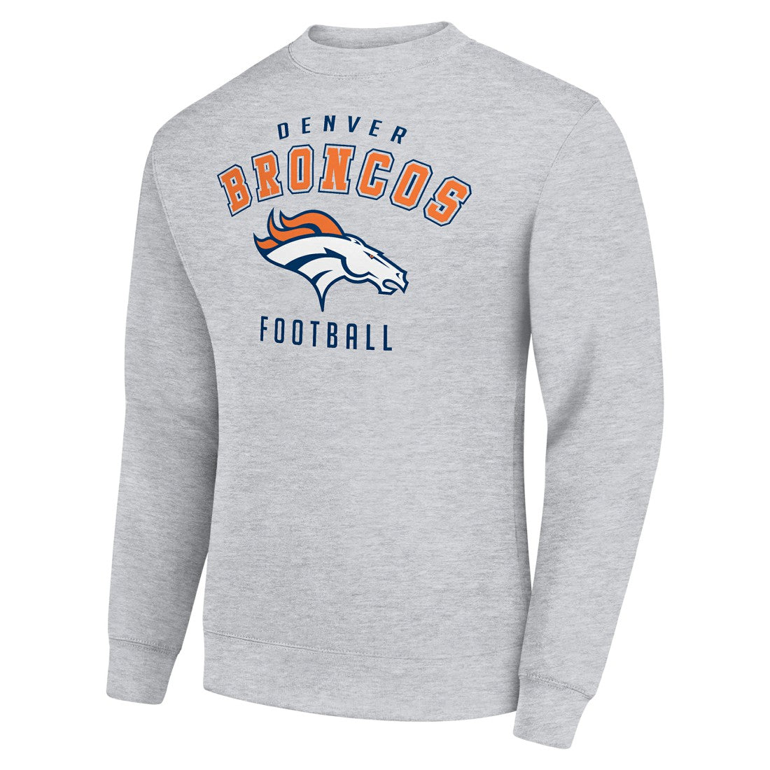 Denver Broncos Starter Team Logo Pullover Sweatshirt Heather Gray