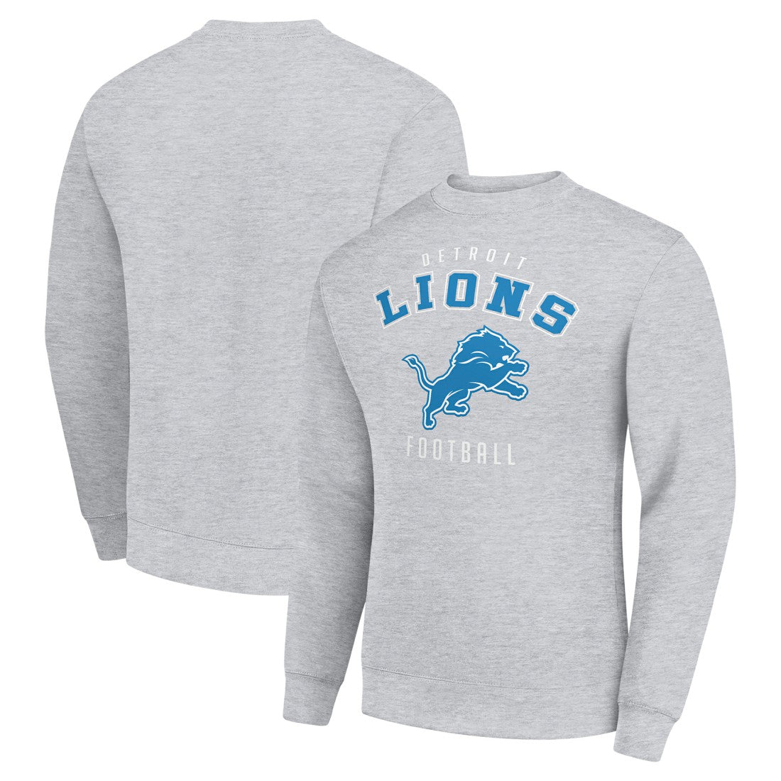 Detroit Lions Starter Team Logo Pullover Sweatshirt Heather Gray