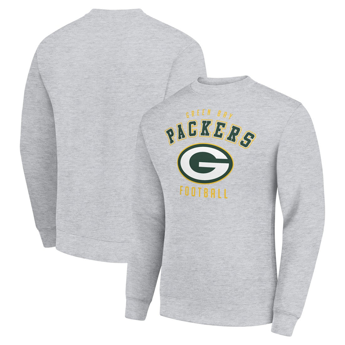 Green Bay Packers Starter Team Logo Pullover Sweatshirt Heather Gray