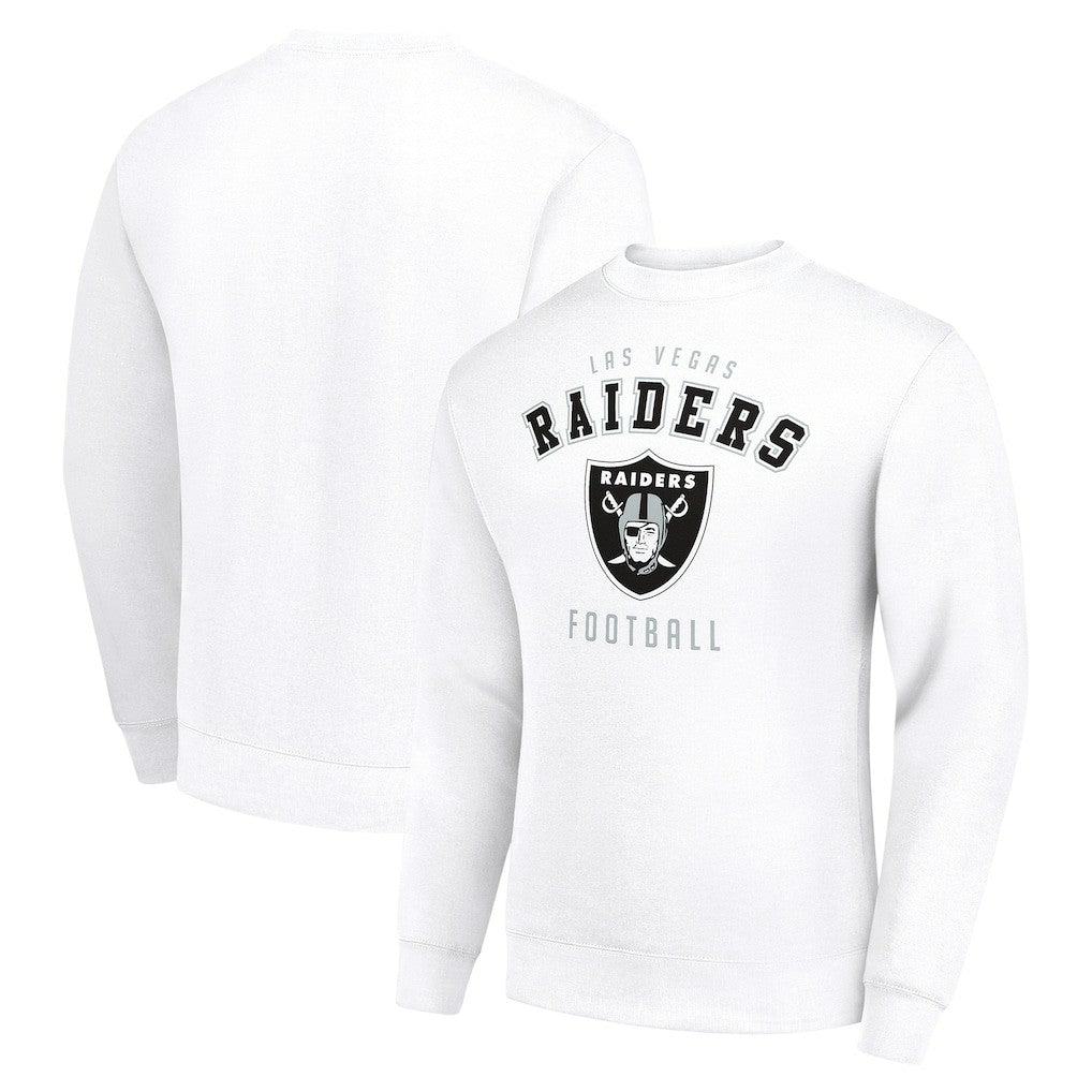 Las Vegas Raiders Starter Team Logo Pullover Sweatshirt White