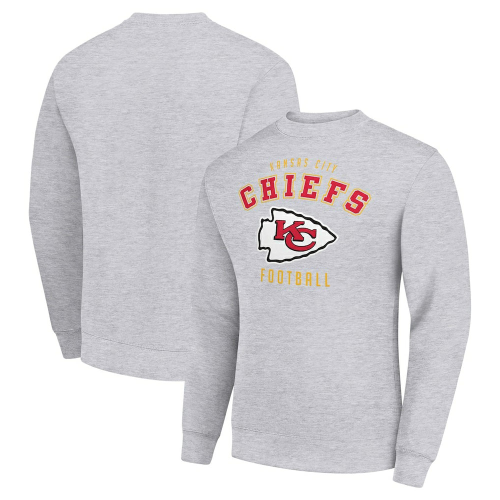 Kansas City Chiefs Starter Team Logo Pullover Sweatshirt Heather Gray