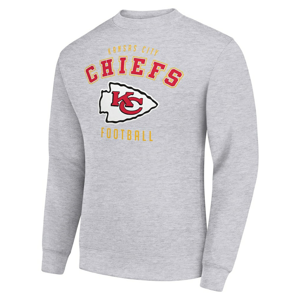 Kansas City Chiefs Starter Team Logo Pullover Sweatshirt Heather Gray