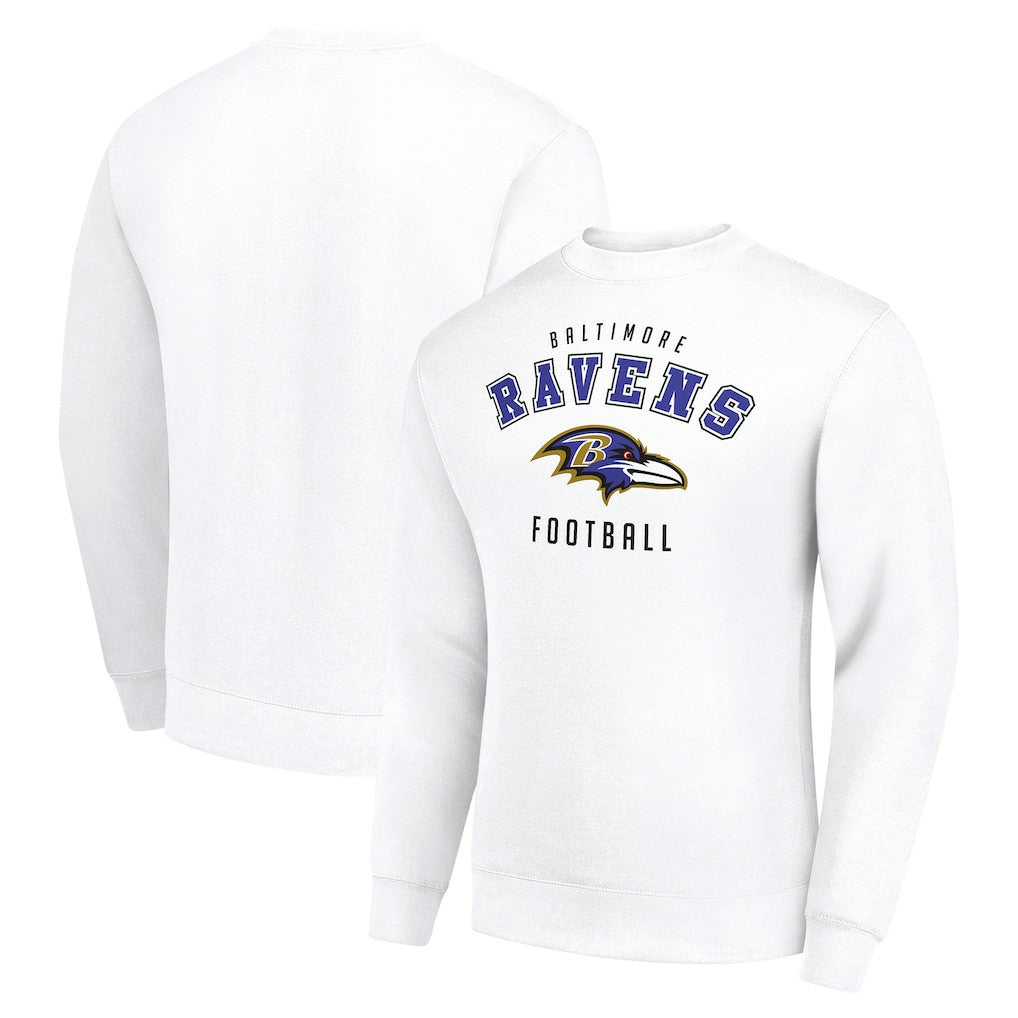Baltimore Ravens Starter Team Logo Pullover Sweatshirt White