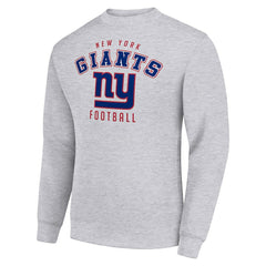 New York Giants Starter Team Logo Pullover Sweatshirt Heather Gray