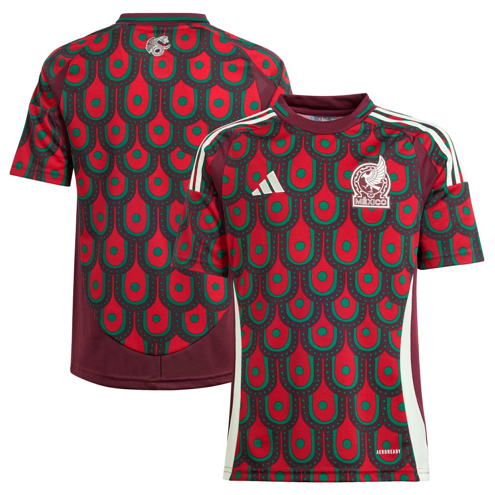 Mexico National Team Youth 2024 Home Replica Jersey Burgundy shop