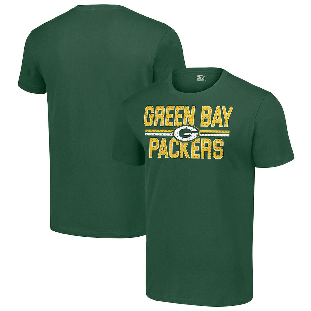 Green Bay Packers Starter Team Mesh Print Graphic T-Shirt Green