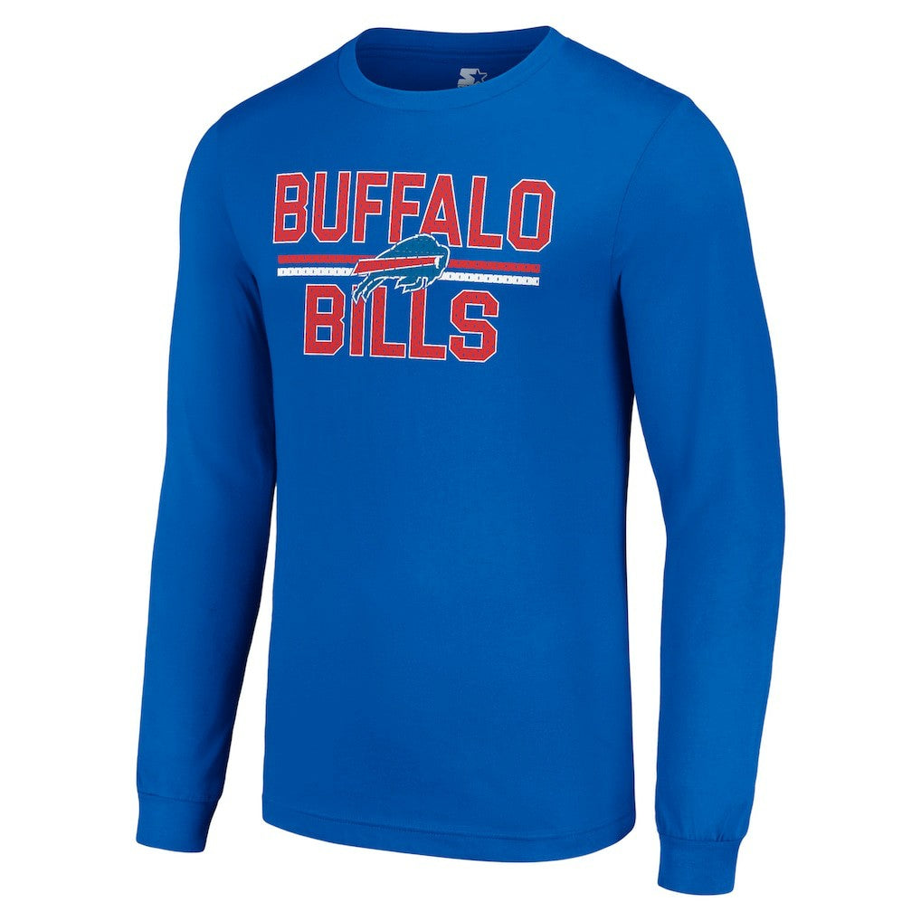 Buffalo Bills Starter Team Mesh Print Graphic Long Sleeve T-Shirt Royal