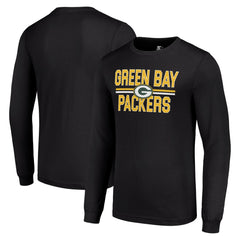 Green Bay Packers Starter Team Mesh Print Graphic Long Sleeve T-Shirt Black