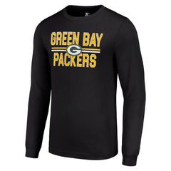 Green Bay Packers Starter Team Mesh Print Graphic Long Sleeve T-Shirt Black