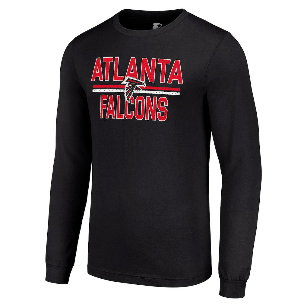 Atlanta Falcons Starter Team Mesh Print Graphic Long Sleeve T-Shirt Black