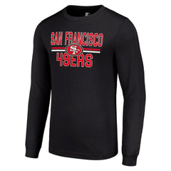 San Francisco 49ers Starter Team Mesh Print Graphic Long Sleeve T-Shirt Black