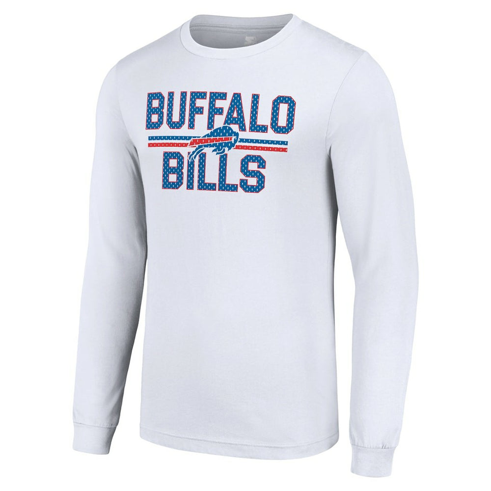Buffalo Bills Starter Team Mesh Print Graphic Long Sleeve T-Shirt White