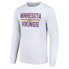 Minnesota Vikings Starter Team Mesh Print Graphic Long Sleeve T-Shirt White