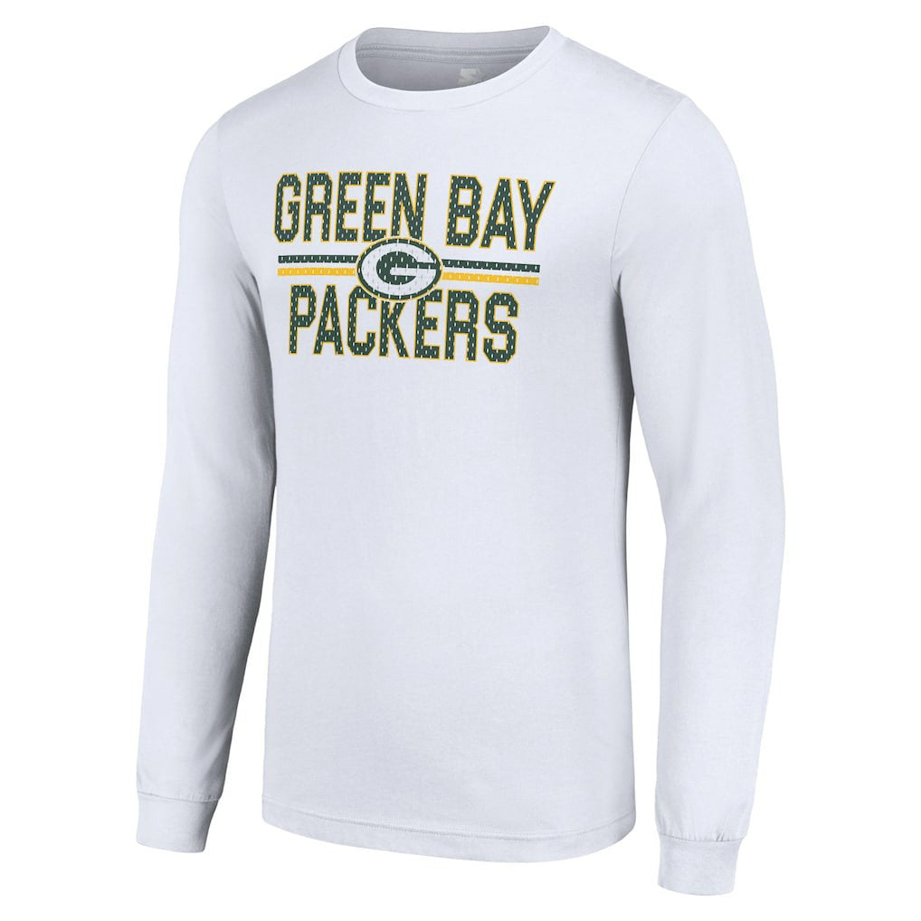 Green Bay Packers Starter Team Mesh Print Graphic Long Sleeve T-Shirt White