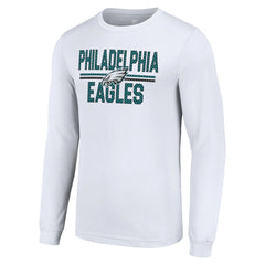 Philadelphia Eagles Starter Team Mesh Print Graphic Long Sleeve T-Shirt White