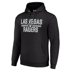 Las Vegas Raiders Starter Unisex Team Mesh Print Graphic Tri-Blend Pullover Hoodie Black