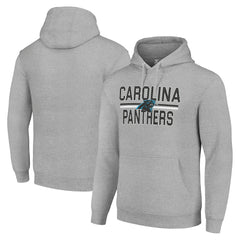 Carolina Panthers Starter Unisex Team Mesh Print Graphic Tri-Blend Pullover Hoodie Heather Gray