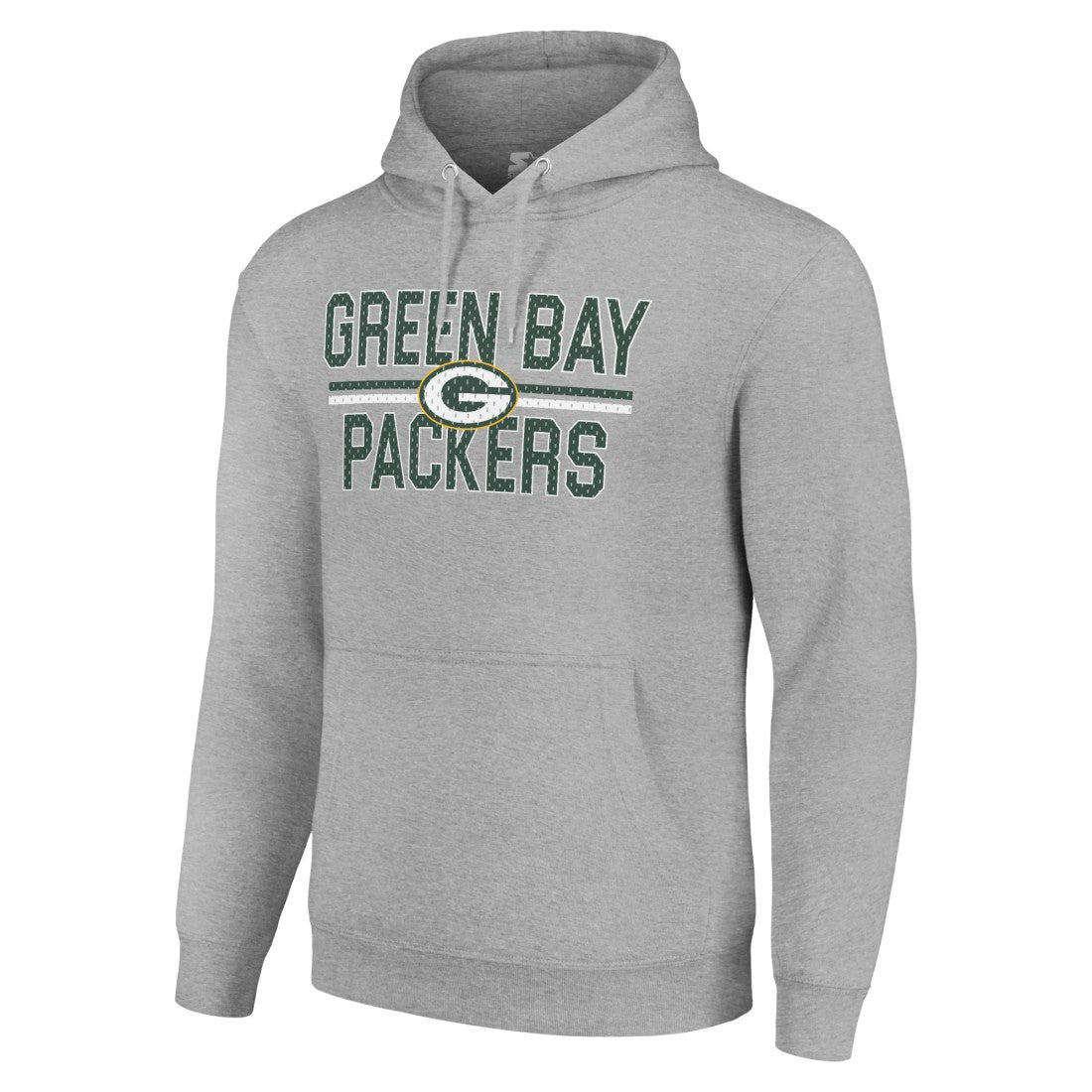 Green Bay Packers Starter Unisex Team Mesh Print Graphic Tri-Blend Pullover Hoodie Heather Gray
