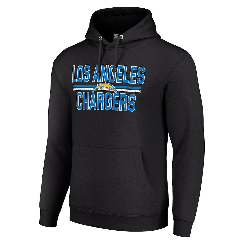 Los Angeles Chargers Starter Unisex Team Mesh Print Graphic Tri-Blend Pullover Hoodie Black