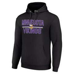 Minnesota Vikings Starter Unisex Team Mesh Print Graphic Tri-Blend Pullover Hoodie Black