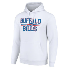 Buffalo Bills Starter Unisex Team Mesh Print Graphic Tri-Blend Pullover Hoodie White