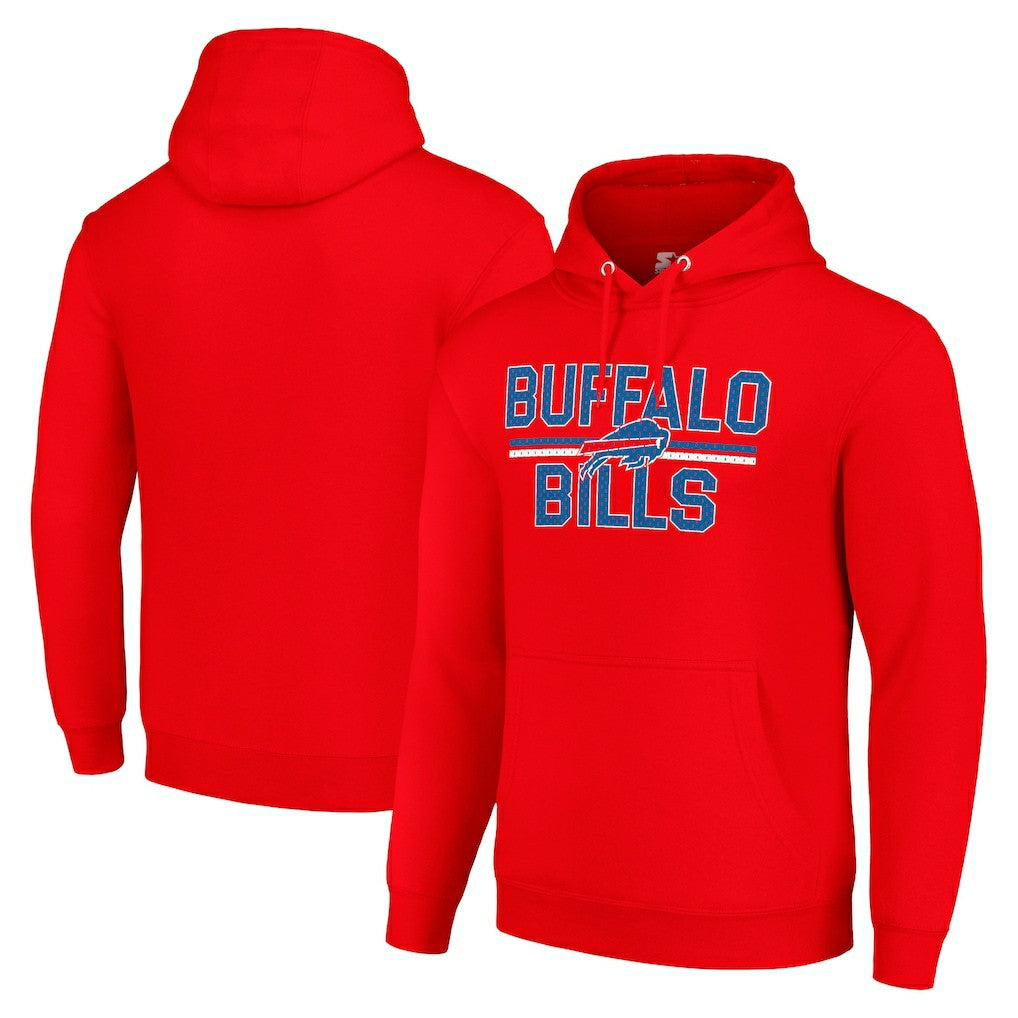 Buffalo Bills Starter Unisex Team Mesh Print Graphic Tri-Blend Pullover Hoodie Red