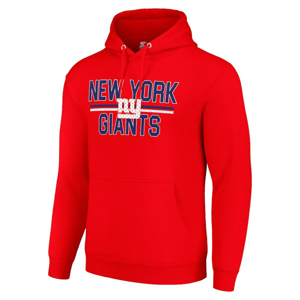 New York Giants Starter Unisex Team Mesh Print Graphic Tri-Blend Pullover Hoodie Red