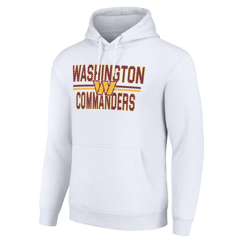 Washington Commanders Starter Unisex Team Mesh Print Graphic Tri-Blend Pullover Hoodie White